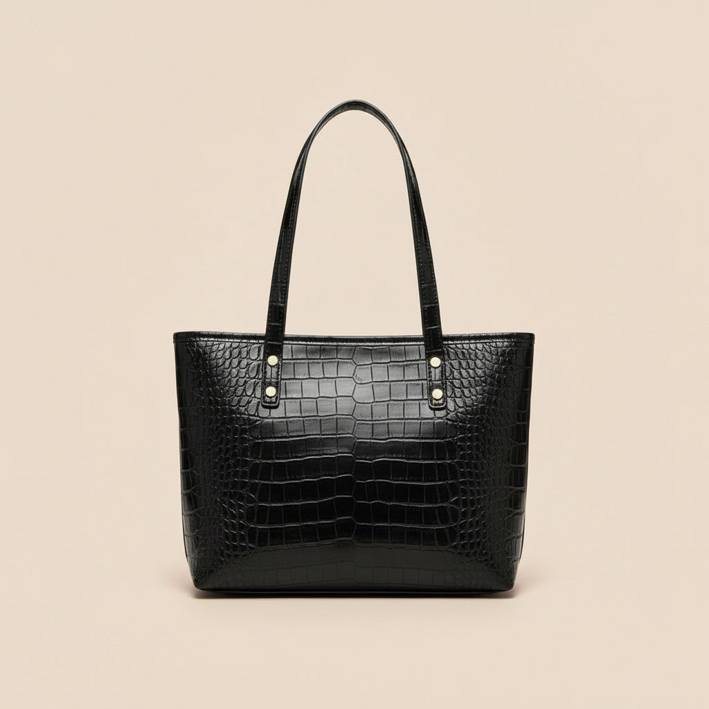 Camila - Croc-Embossed Commuter Tote