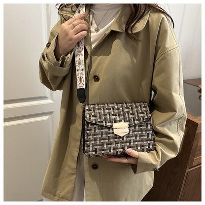 Tessa - Woven Crossbody with Patterned Strap