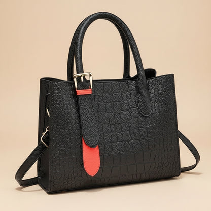 Zara - Croc-Embossed Commuter Tote