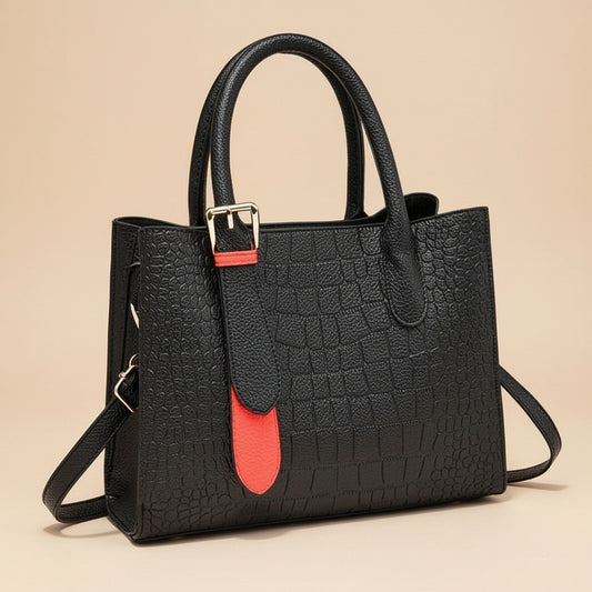 Zara - Croc-Embossed Commuter Tote
